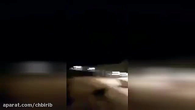 لحظات اصابت موشک در پایگاه عین...