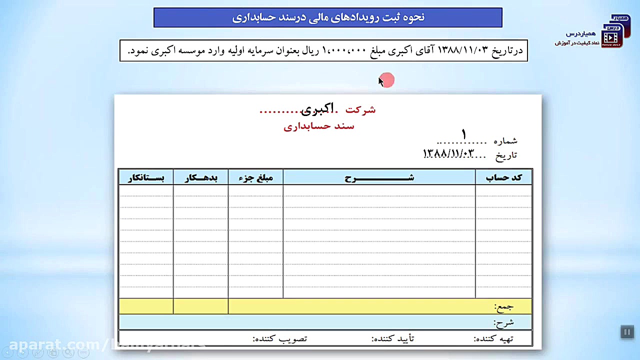 آموزش کاربردی حسابداری