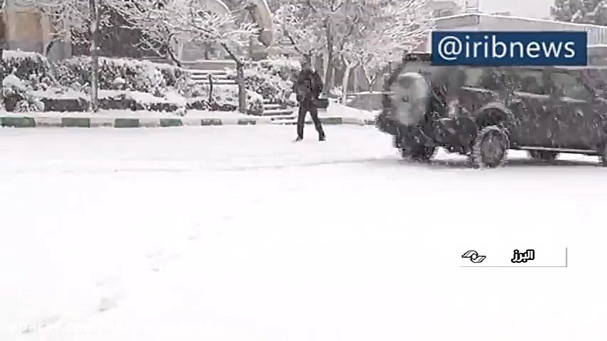 بارش برف در استان البرز