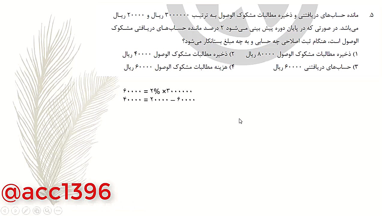 سئوالات ازمون استخدامی حسابدار...