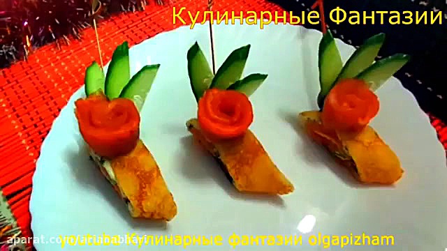 لذت آشپزی  آموزش تزیین رولت