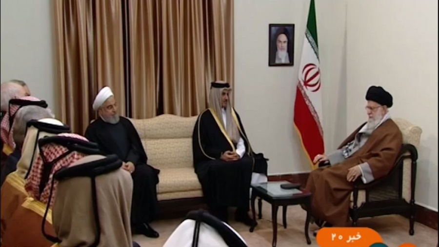 دیدار امیر قطر با رهبر معظم ان...