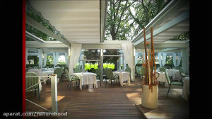 پوشش سقف متحرک رستوران سقف برق...