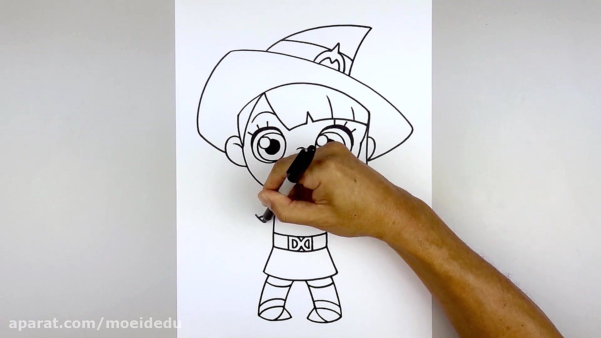 نقاشی شخصیت کارتونی جادوگر کوچ...