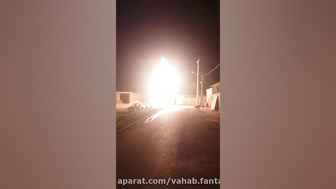 آتش سوزی خط گاز در شهر حر (بیت...