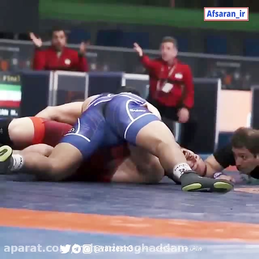 ضربه فنّی کشتی&zwnj;گیر آمریکا...