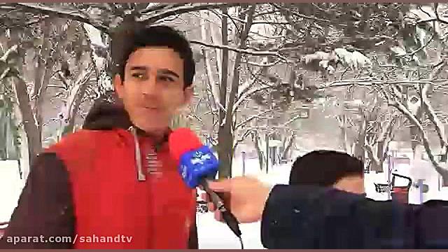 بارش برف در آذربایجان شرقی و خ...