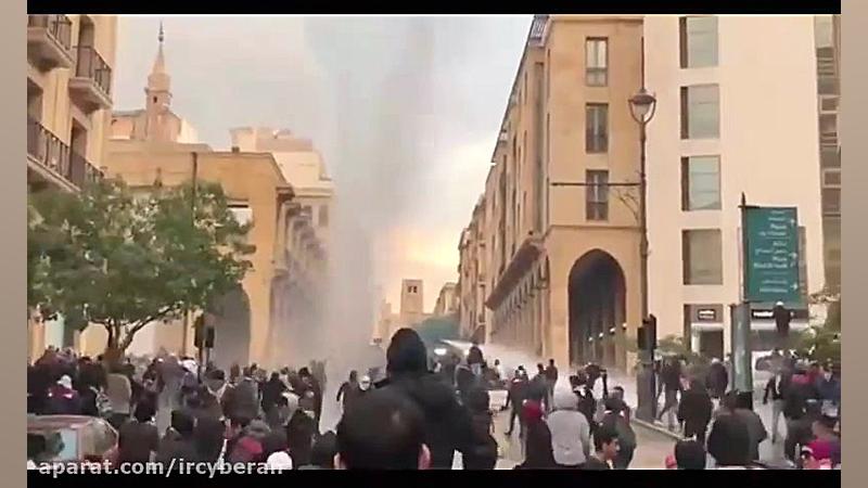 حمله آشوبگر ها در بیروت به نیر...