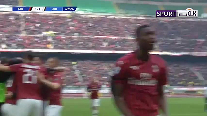 خلاصه بازی آث میلان 3 2 اودینز...