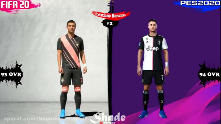 مقایسه گرافیگی /pes20 Vs Fifa 20/!!!