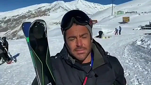 ویدیویی از اسکی کردن رضاگلزار...