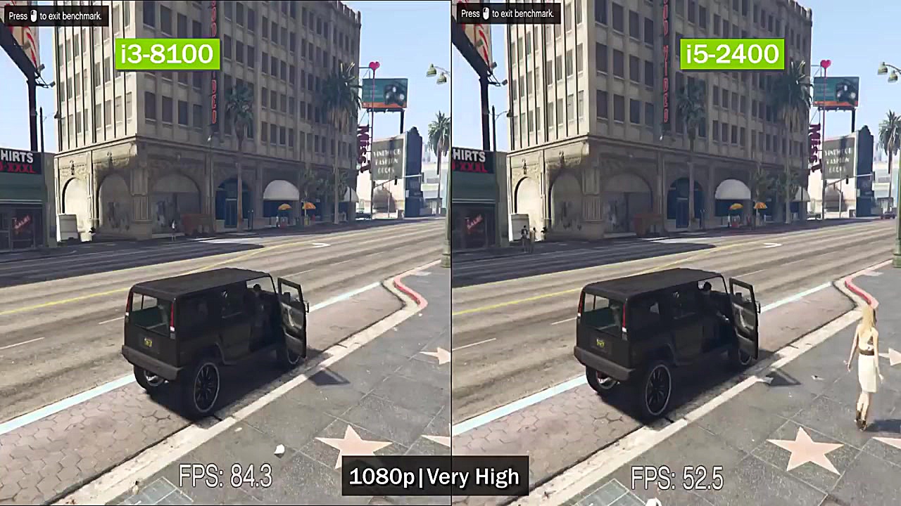 i3 8100 vs i5 2400 Gaming Benc...