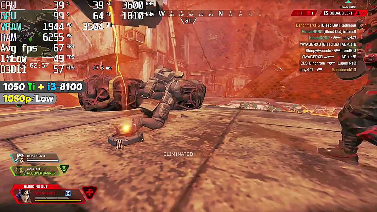 Apex Legends: GTX 1050 Ti, Low...