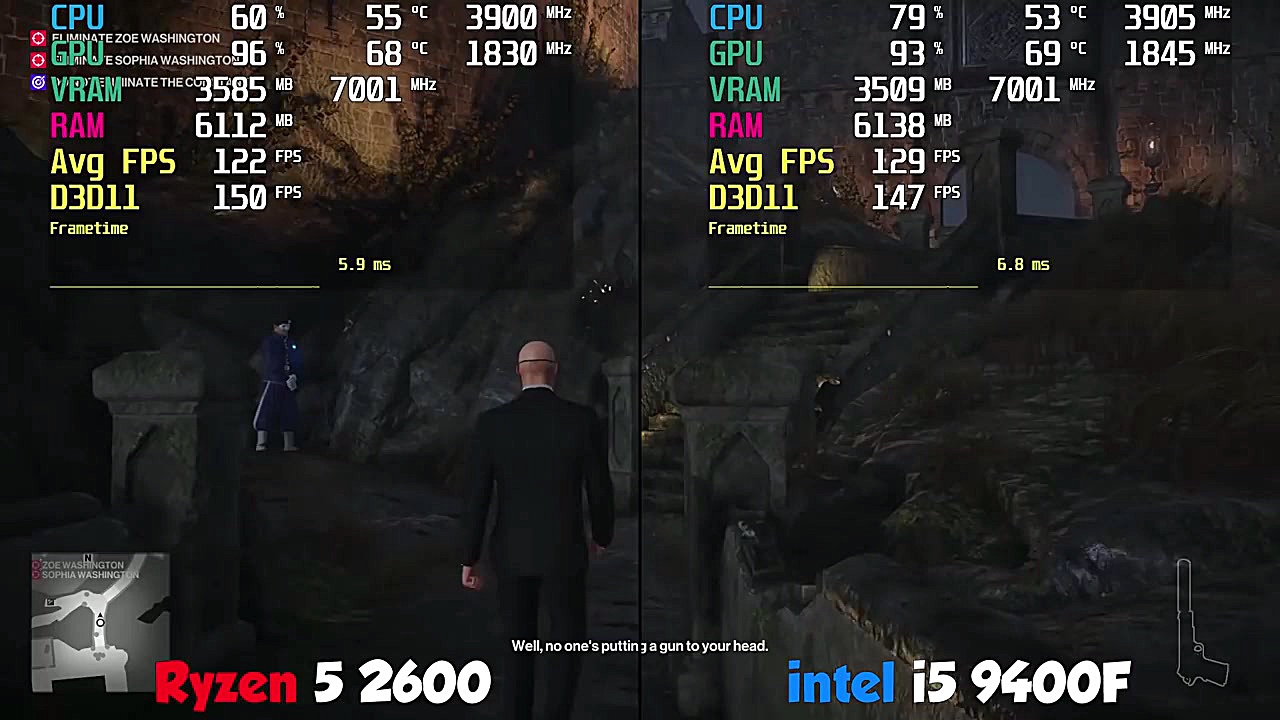 Ryzen 5 2600 vs i5 9400F | RTX...