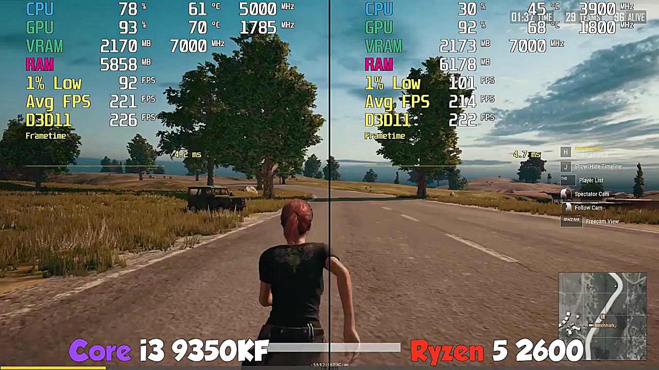 i3 9350KF vs Ryzen 5 2600. Tes...