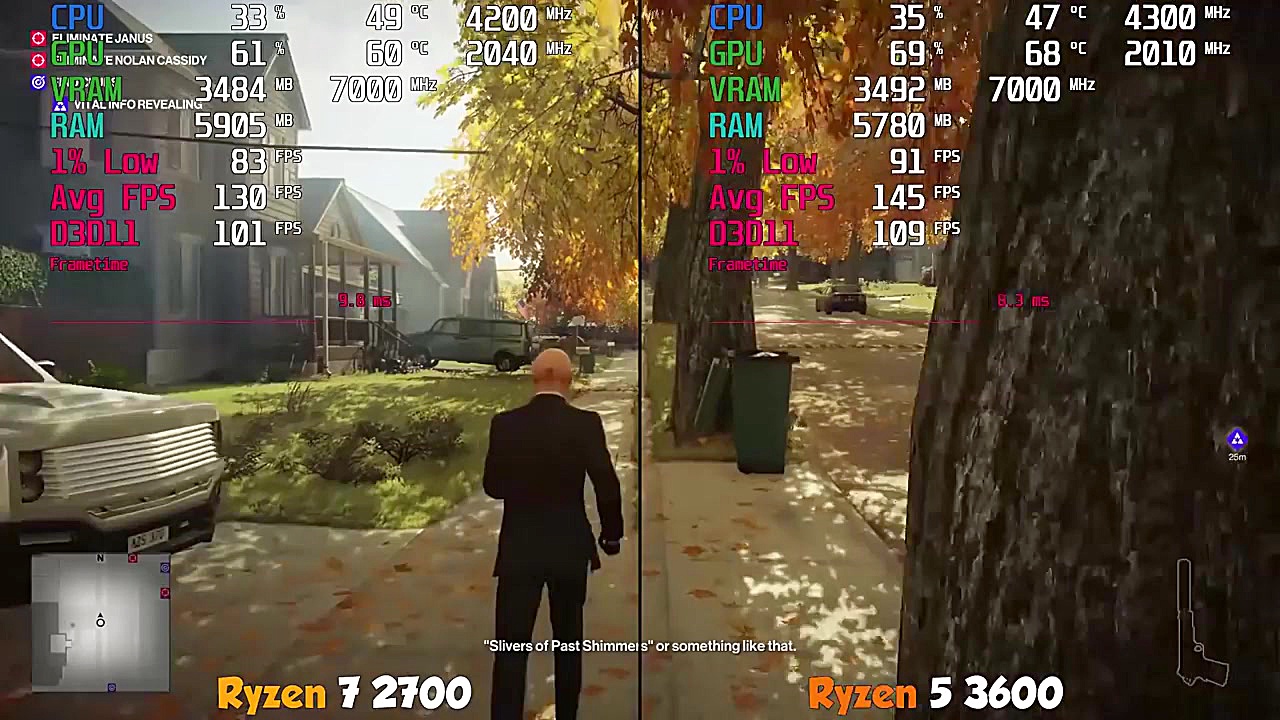 Ryzen 5 3600 vs. Ryzen 7 2700