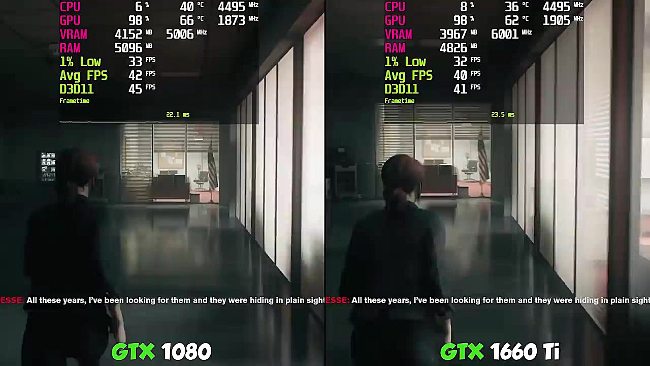 GTX 1080 vs. GTX 1660 Ti