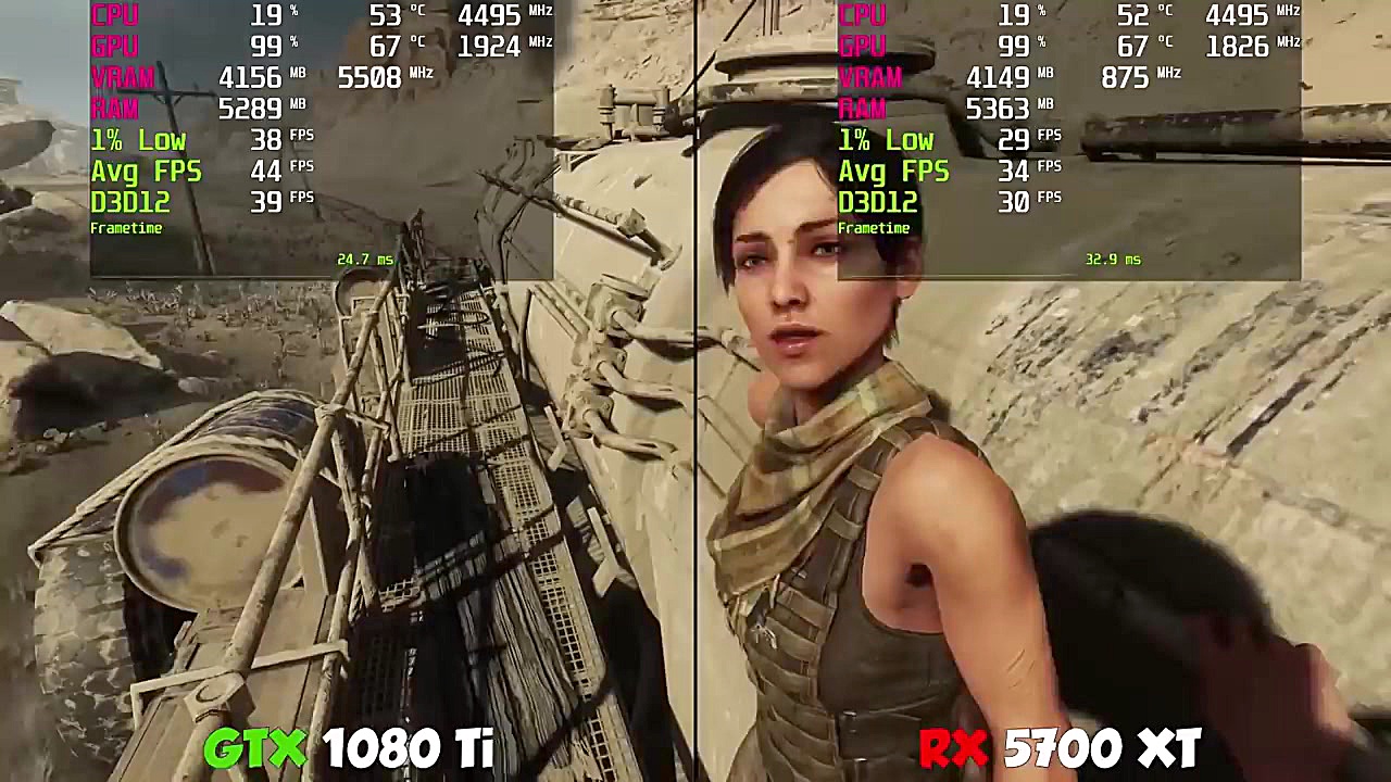 RX 5700 XT .vs GTX 1080 Ti