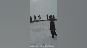 آتش گرفتن هواپیمای سرنگون شده...