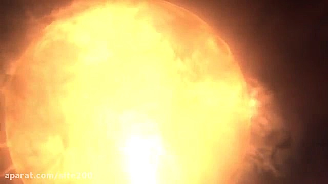 Close up of a red giant star