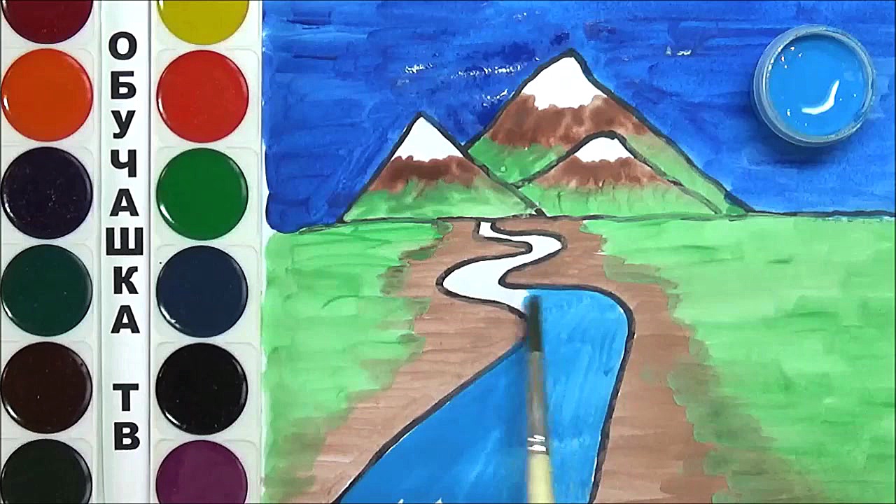 آموزش نقاشی به کودکان  آبرنگ...