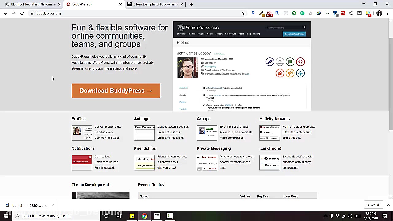 آموزش Wordpress  BuddyPress