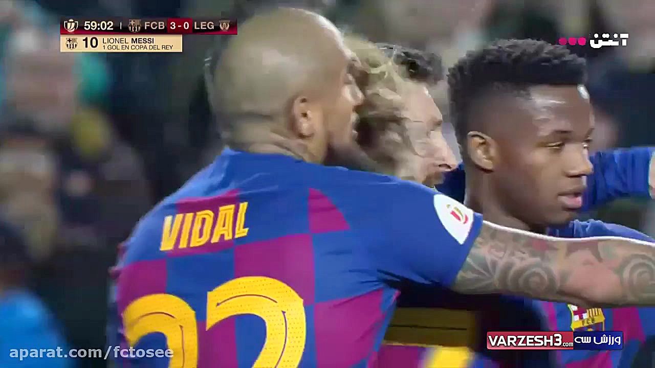 خلاصه بازی بارسلونا 5  لگانس 0...