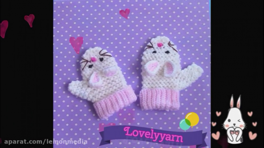 اموزش بافتنی  دستکش