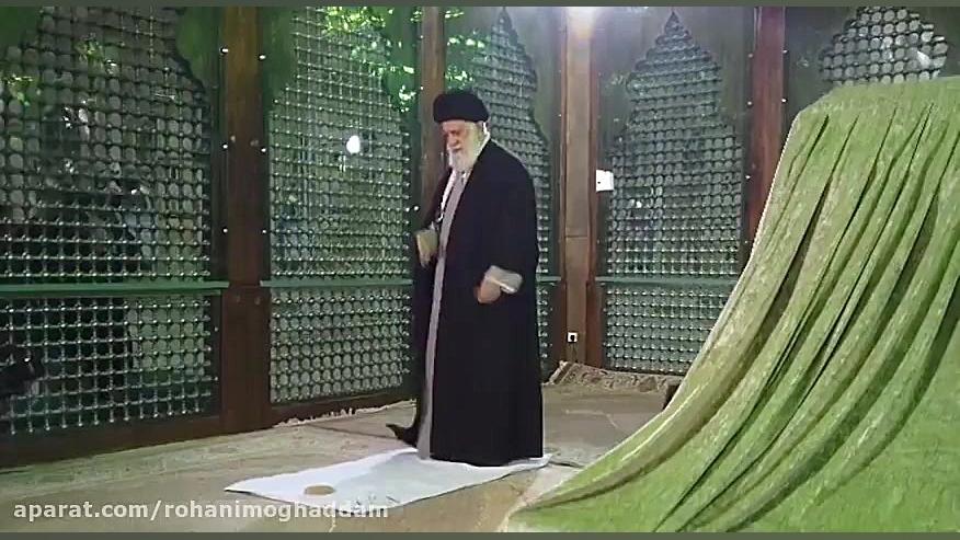 حضور امام خامنه ای در گلزار شه...