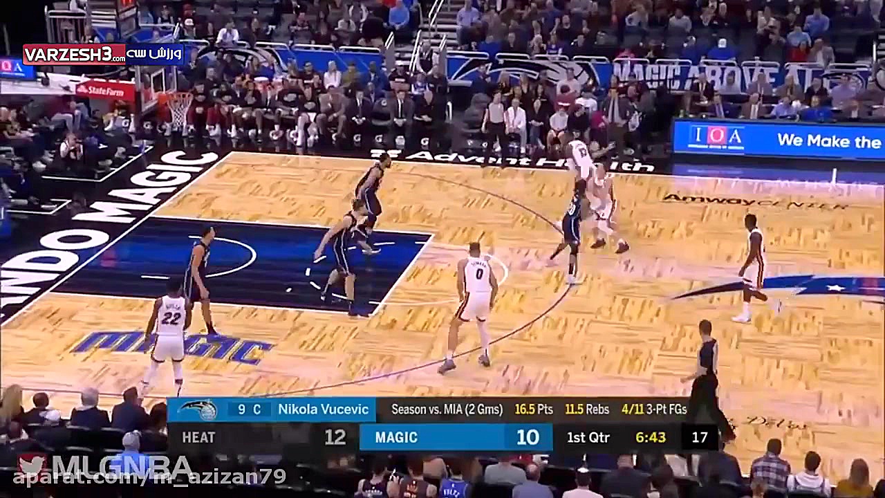 خلاصه بسکتبال میامی هیت  اورلا...