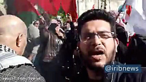 آتش زدن پرچم آمریکا و رژیم صهی...