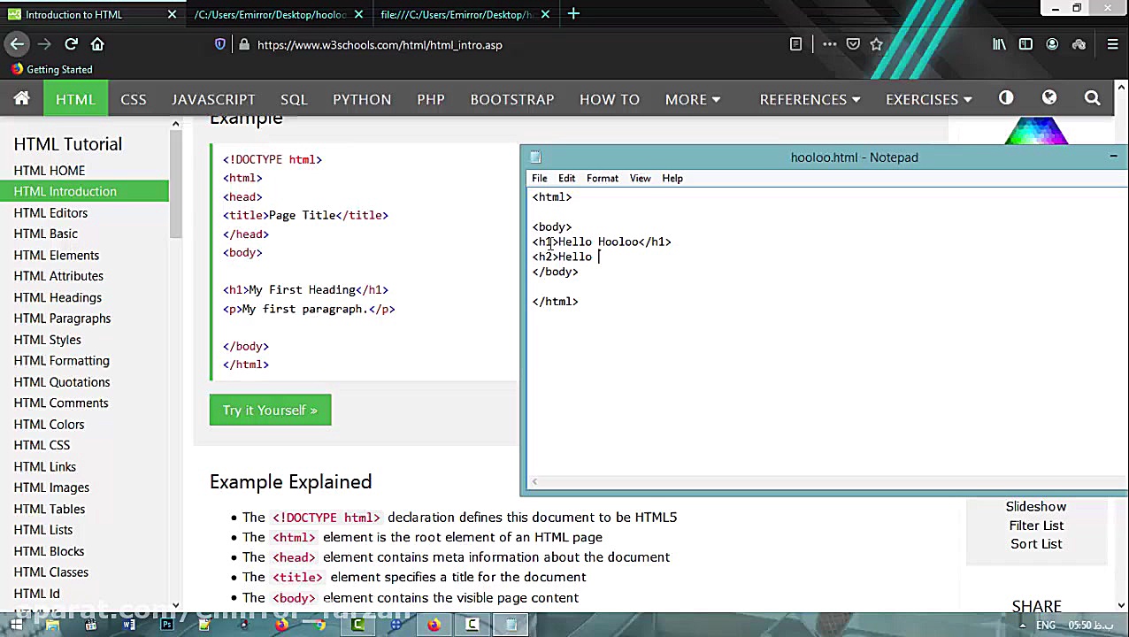 آموزش Html جلسه 1  HTML چیست؟...