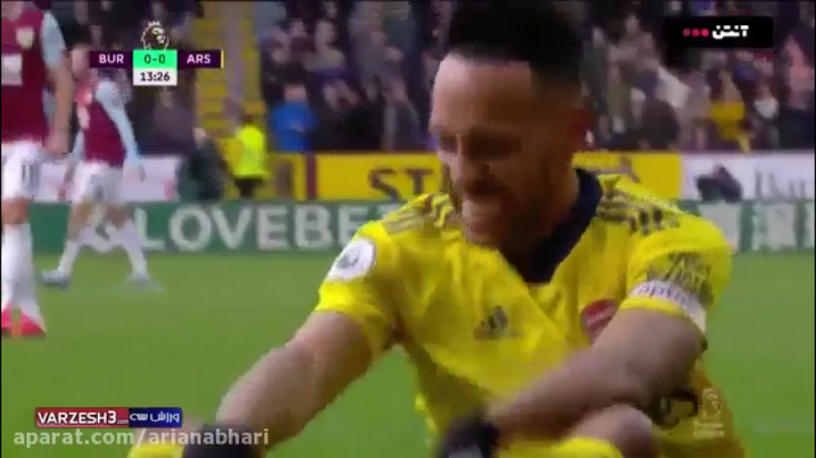 خلاصه بازی برنلی  آرسنال