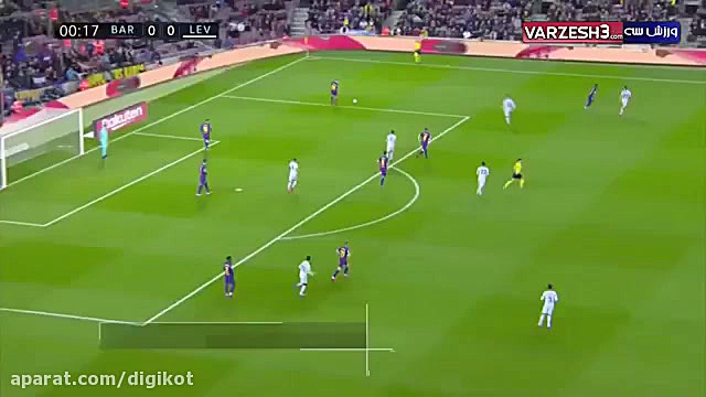 خلاصه بازی بارسلونا 2  1 لوانت...