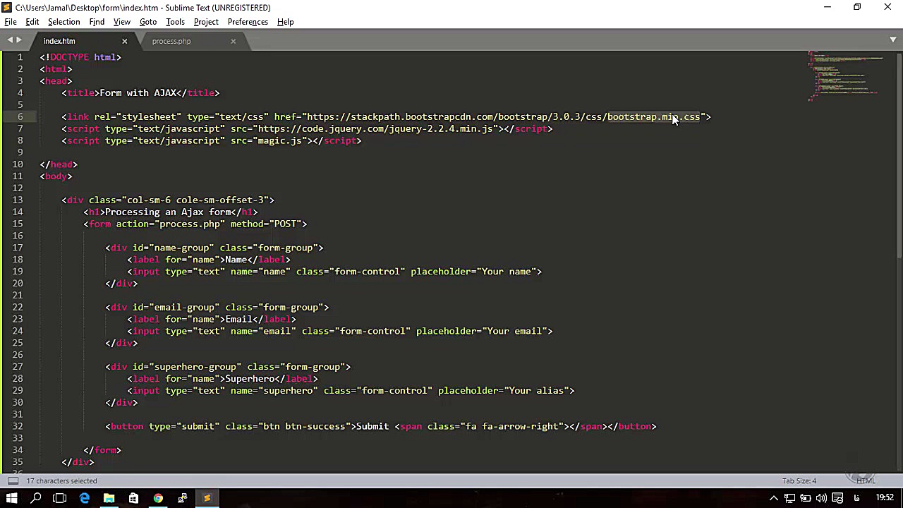 آموزش ساخت فرم Ajax بخش سوم