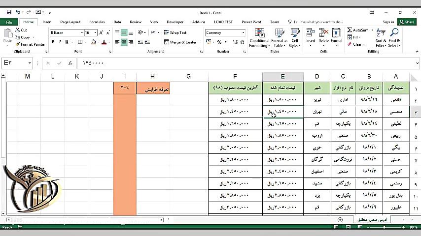 جلسه هفتم دوره جامع اکسل