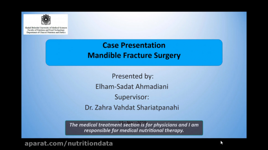 Nutrition after mandible fract...