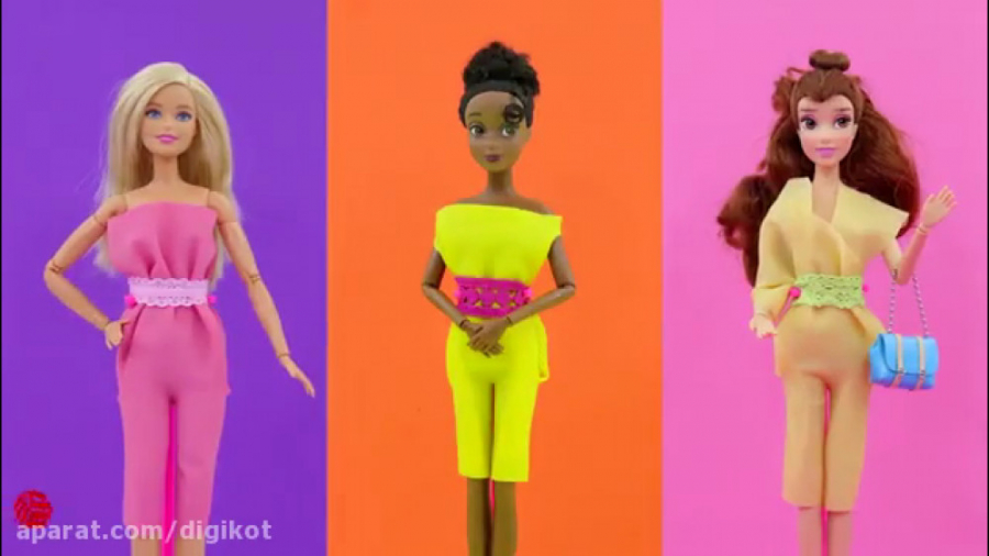 ساخت لباس های زیبا برای عروسک...