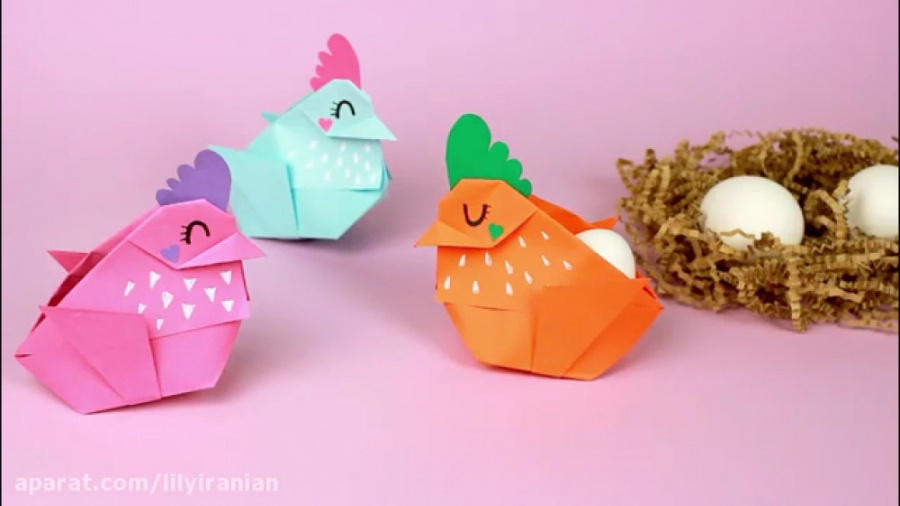آموزش اوریگامی جاتخم مرغی به ش...