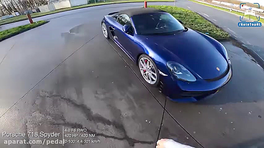 تست سرعت پورشه 718 اسپایدر در...