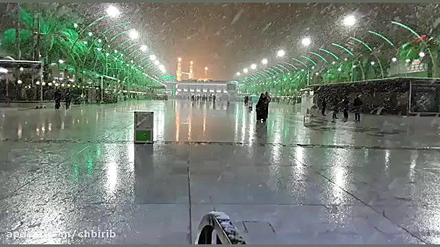 بارش برف در بین الحرمین