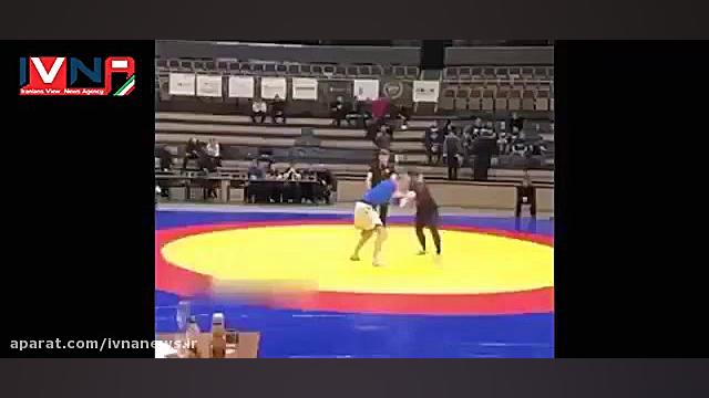 فلج شدن کشتی&zwnj;گیر جوان روس...