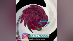آموزش گل مخملی جواهردوزی الماس