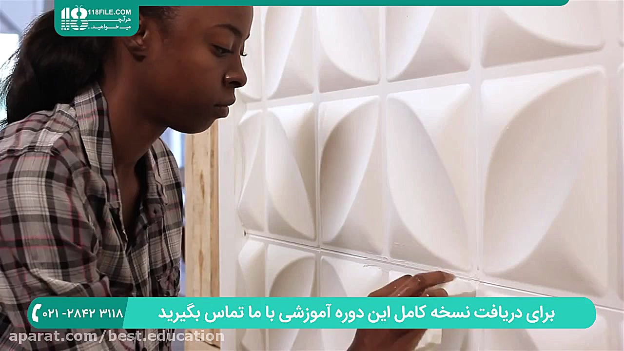 نصب دیوارپوش سه بعدی پی وی سی...