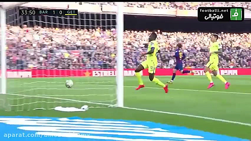 خلاصه بازی بارسلونا ختافه بازی...