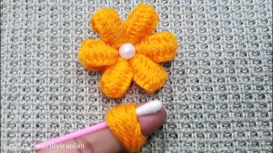 ساخت گل با کاموا بدون نیاز به...