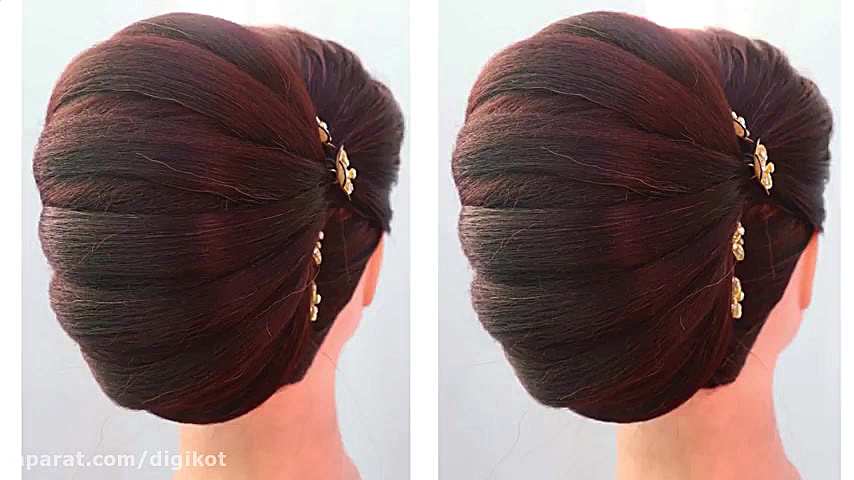 آموزش مدل موی مجلسی بسیار شیک...