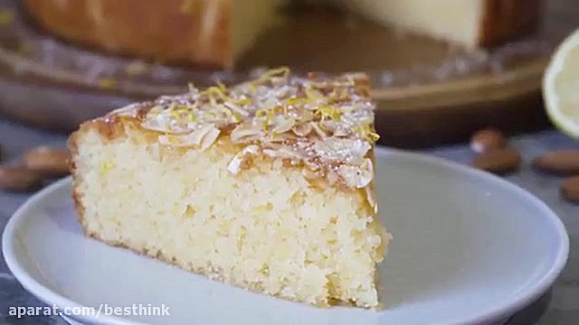 طرز تهیه کیک بادام لیمویی با م...