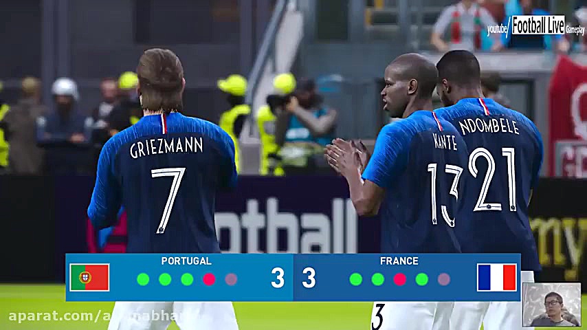 PES 2020  پنالتی پرتغال و فران...