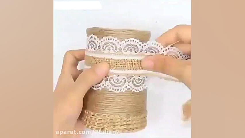 یه قوطی کنسرو رو به یه گلدون ز...